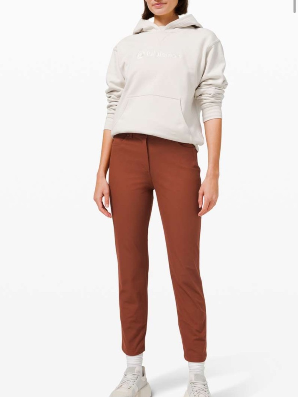 Lululemon woman’s City Sleek 5 Pocket 7/8 Pant Dark Terracotta size 6